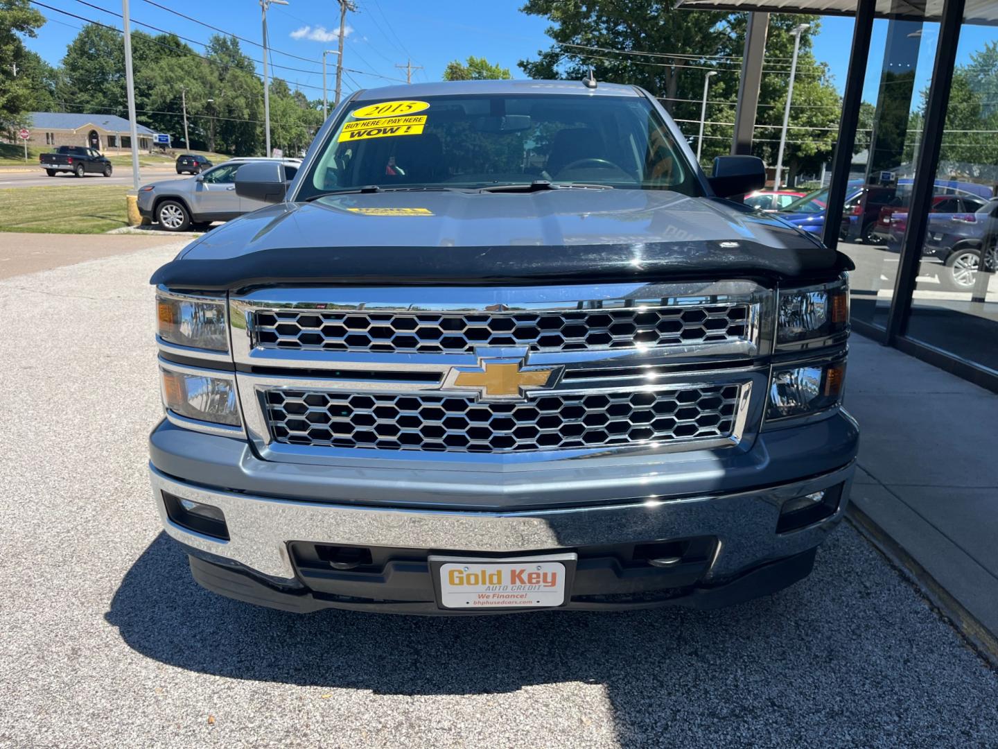 2015 Blue Chevrolet Silverado 1500 LT Double Cab 4WD (1GCVKREC4FZ) with an 5.3L V8 OHV 16V engine, 6-Speed Automatic transmission, located at 1633 W Kimberly, Davenport, IA, 52806, (563) 323-5341, 41.559456, -90.598732 - Photo#1