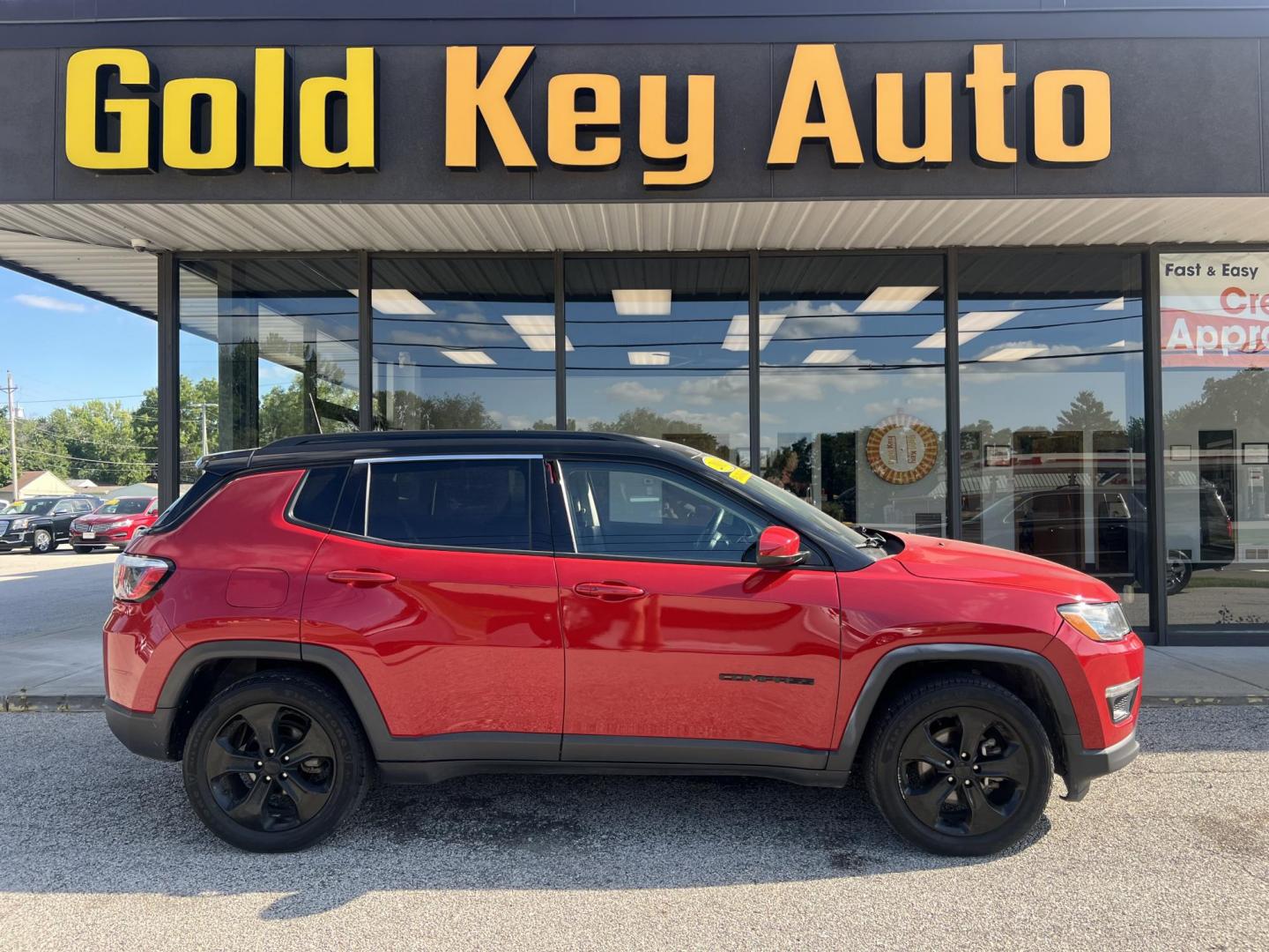 2018 Redline Pearl Coat Jeep Compass Latitude FWD (3C4NJCBB4JT) with an 2.4L L4 DOHC 16V engine, located at 1633 W Kimberly, Davenport, IA, 52806, (563) 323-5341, 41.559456, -90.598732 - Photo#0