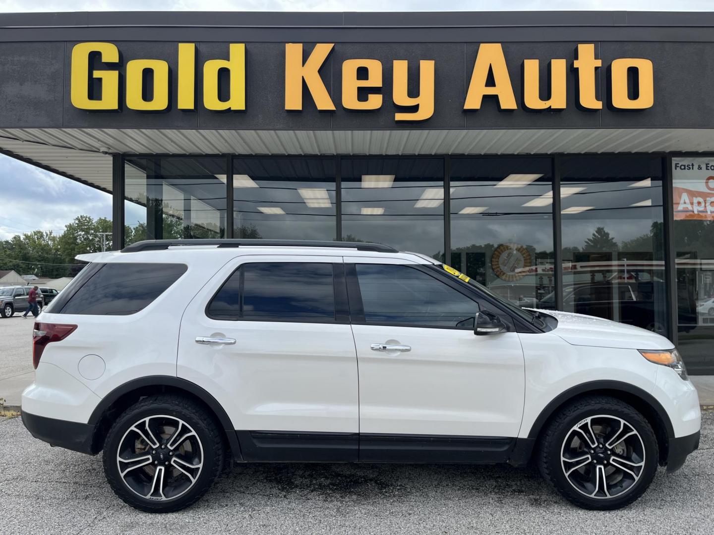 2014 White Platinum Met TC Ford Explorer Sport 4WD (1FM5K8GT1EG) with an 3.5L V6 DOHC 24V engine, 6-Speed Automatic transmission, located at 1633 W Kimberly, Davenport, IA, 52806, (563) 323-5341, 41.559456, -90.598732 - Photo#0