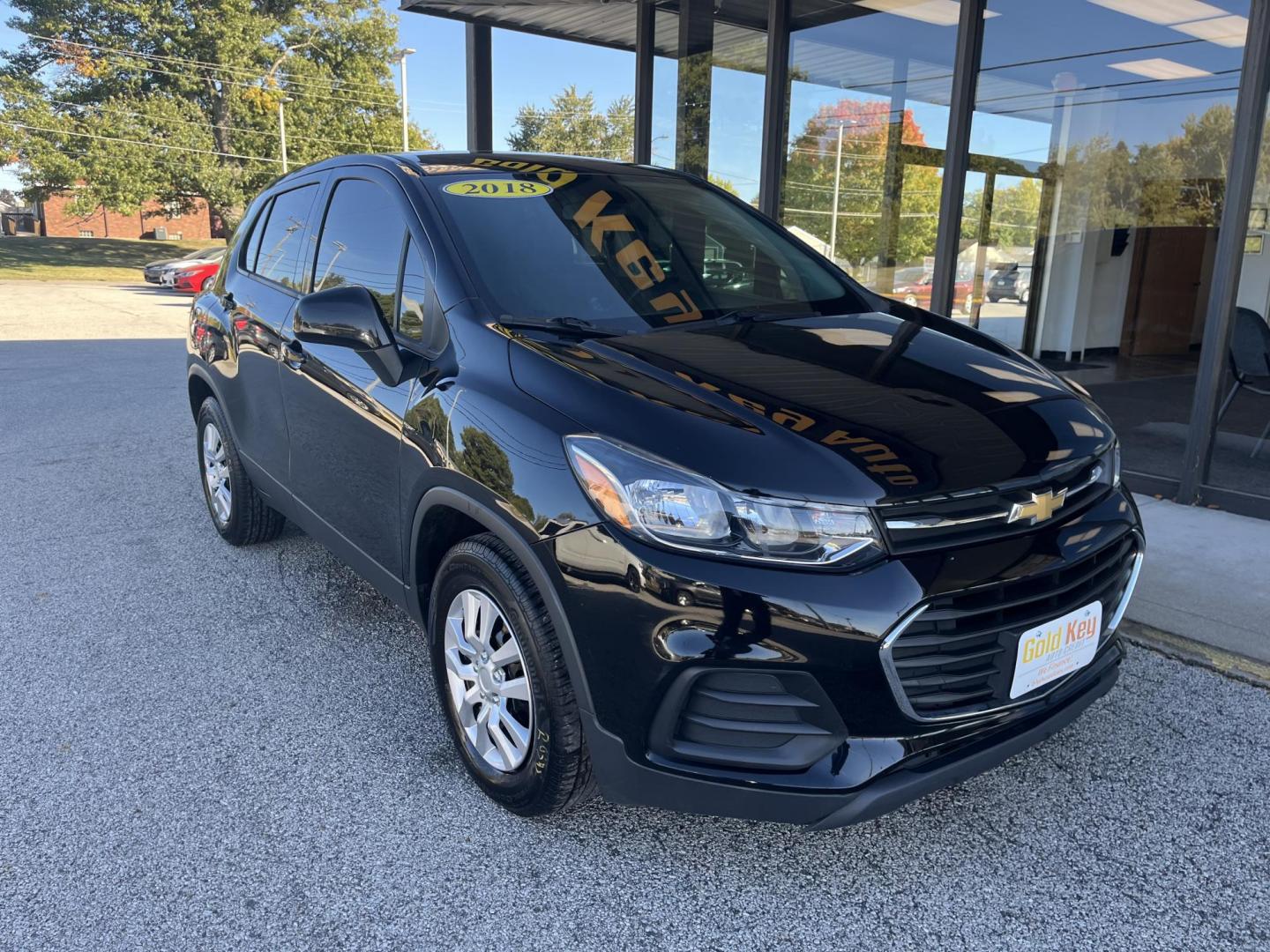 2018 Black Chevrolet Trax LS FWD (3GNCJKSBXJL) with an 1.4L L4 DOHC 16V engine, 6A transmission, located at 1633 W Kimberly, Davenport, IA, 52806, (563) 323-5341, 41.559456, -90.598732 - Photo#2