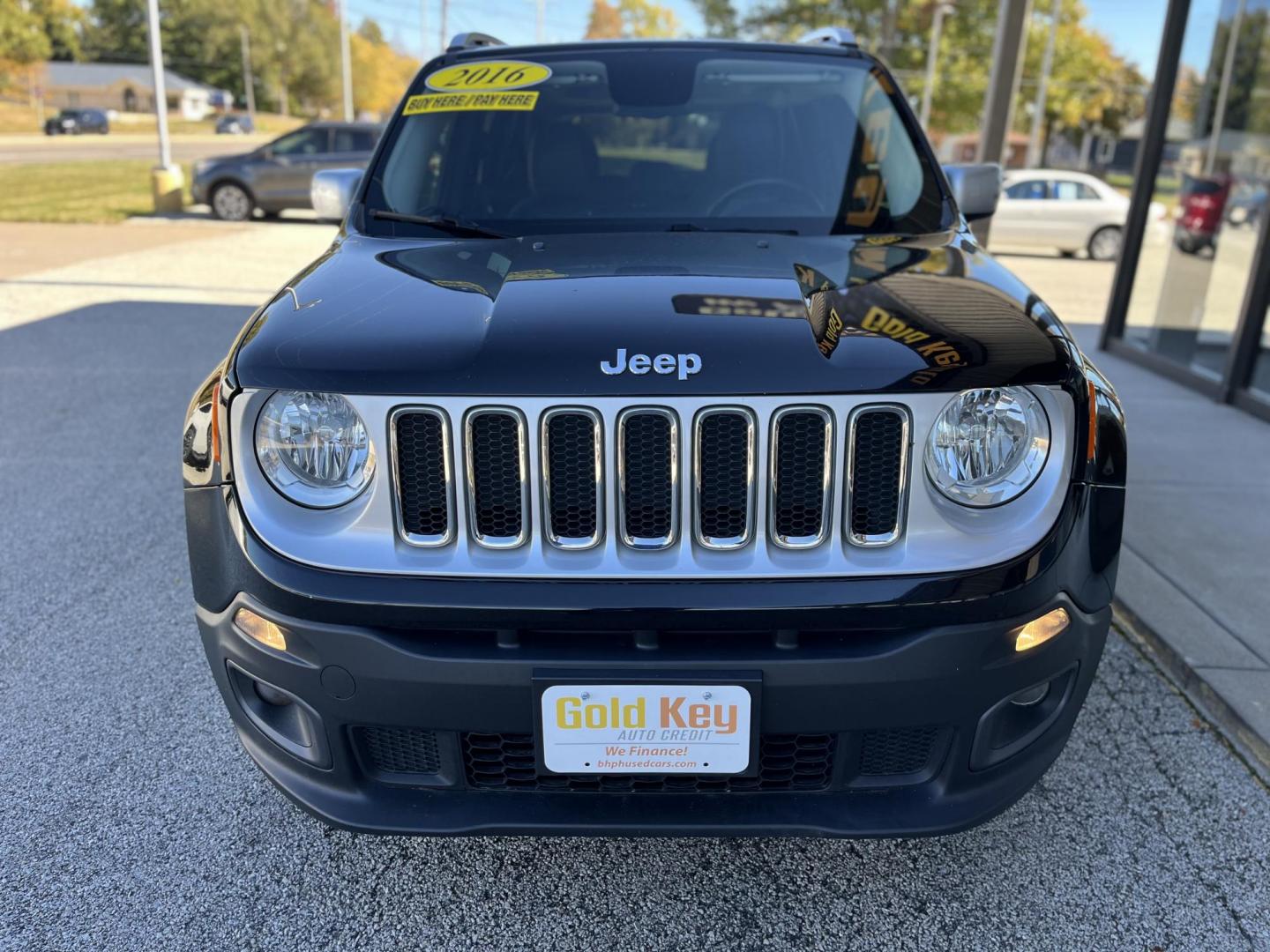 2016 Black Jeep Renegade Limited 4WD (ZACCJBDT5GP) with an 2.4L L4 DOHC 16V engine, 9-Speed Automatic transmission, located at 1633 W Kimberly, Davenport, IA, 52806, (563) 323-5341, 41.559456, -90.598732 - Photo#1