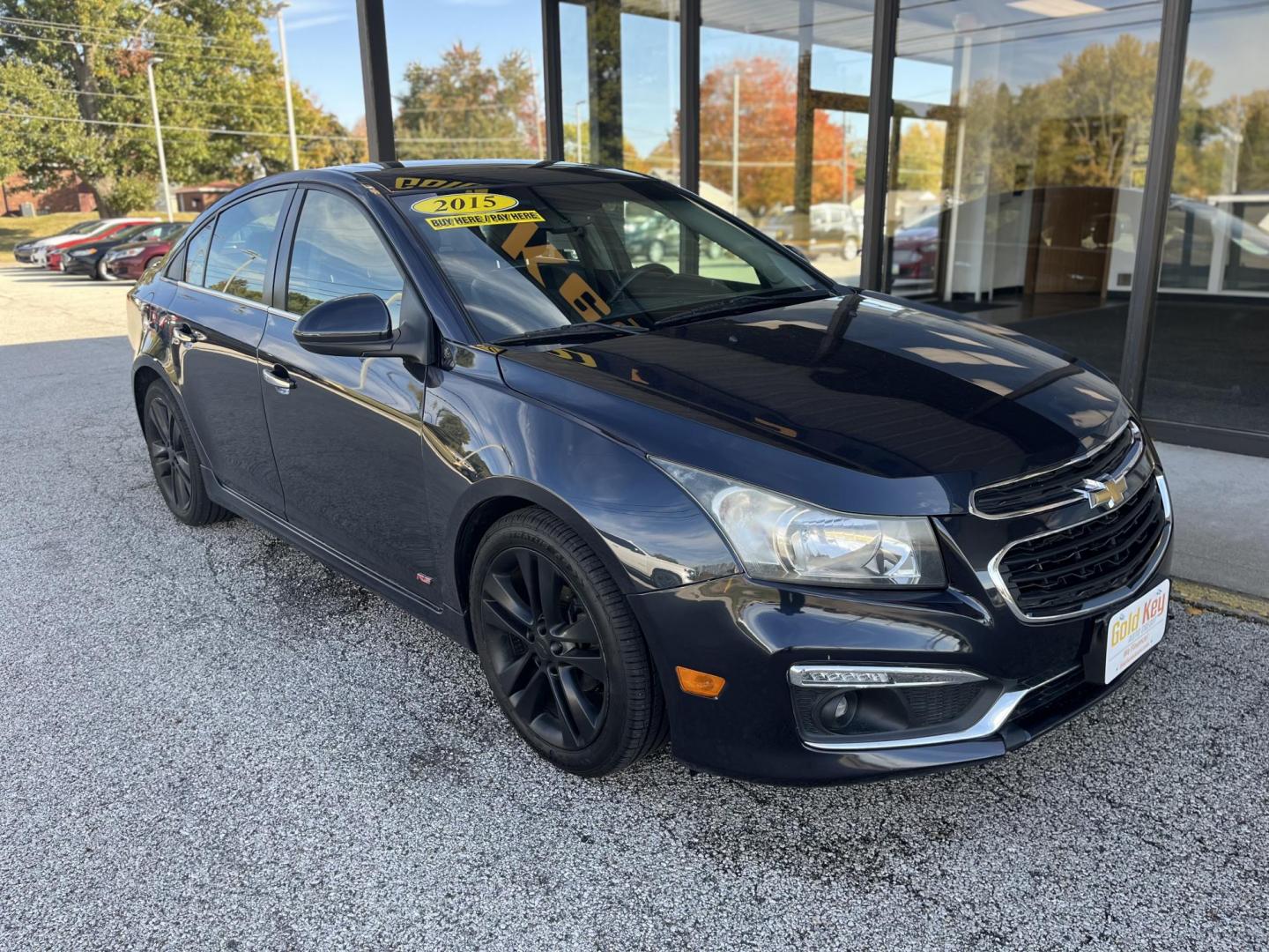 2015 Black Granite Metallic Chevrolet Cruze LTZ Auto (1G1PG5SB5F7) with an 1.4L L4 DOHC 16V TURBO engine, 6-Speed Automatic transmission, located at 1633 W Kimberly, Davenport, IA, 52806, (563) 323-5341, 41.559456, -90.598732 - Photo#2