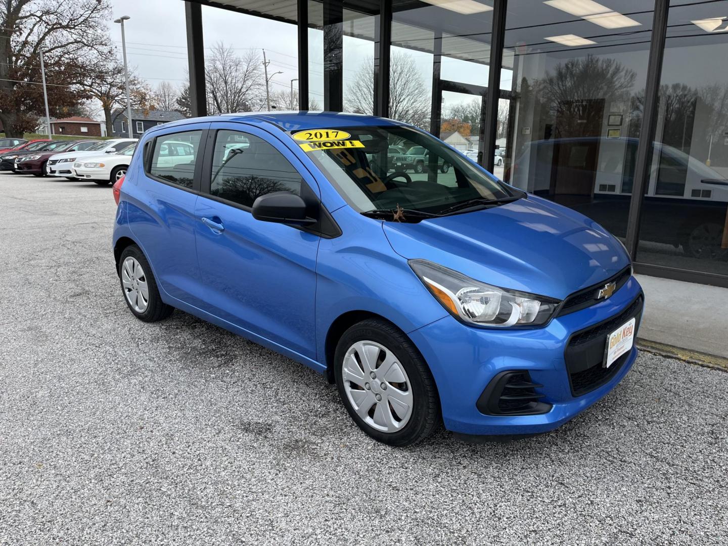 2017 Blue Chevrolet Spark LS CVT (KL8CB6SA1HC) with an 1.4L L4 16V DOHC engine, Continuously Variable Transmission transmission, located at 1633 W Kimberly, Davenport, IA, 52806, (563) 323-5341, 41.559456, -90.598732 - Photo#2