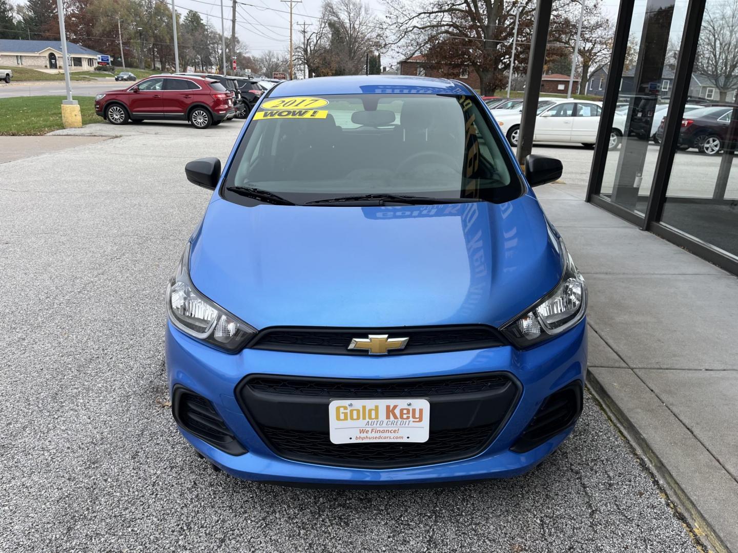 2017 Blue Chevrolet Spark LS CVT (KL8CB6SA1HC) with an 1.4L L4 16V DOHC engine, Continuously Variable Transmission transmission, located at 1633 W Kimberly, Davenport, IA, 52806, (563) 323-5341, 41.559456, -90.598732 - Photo#1