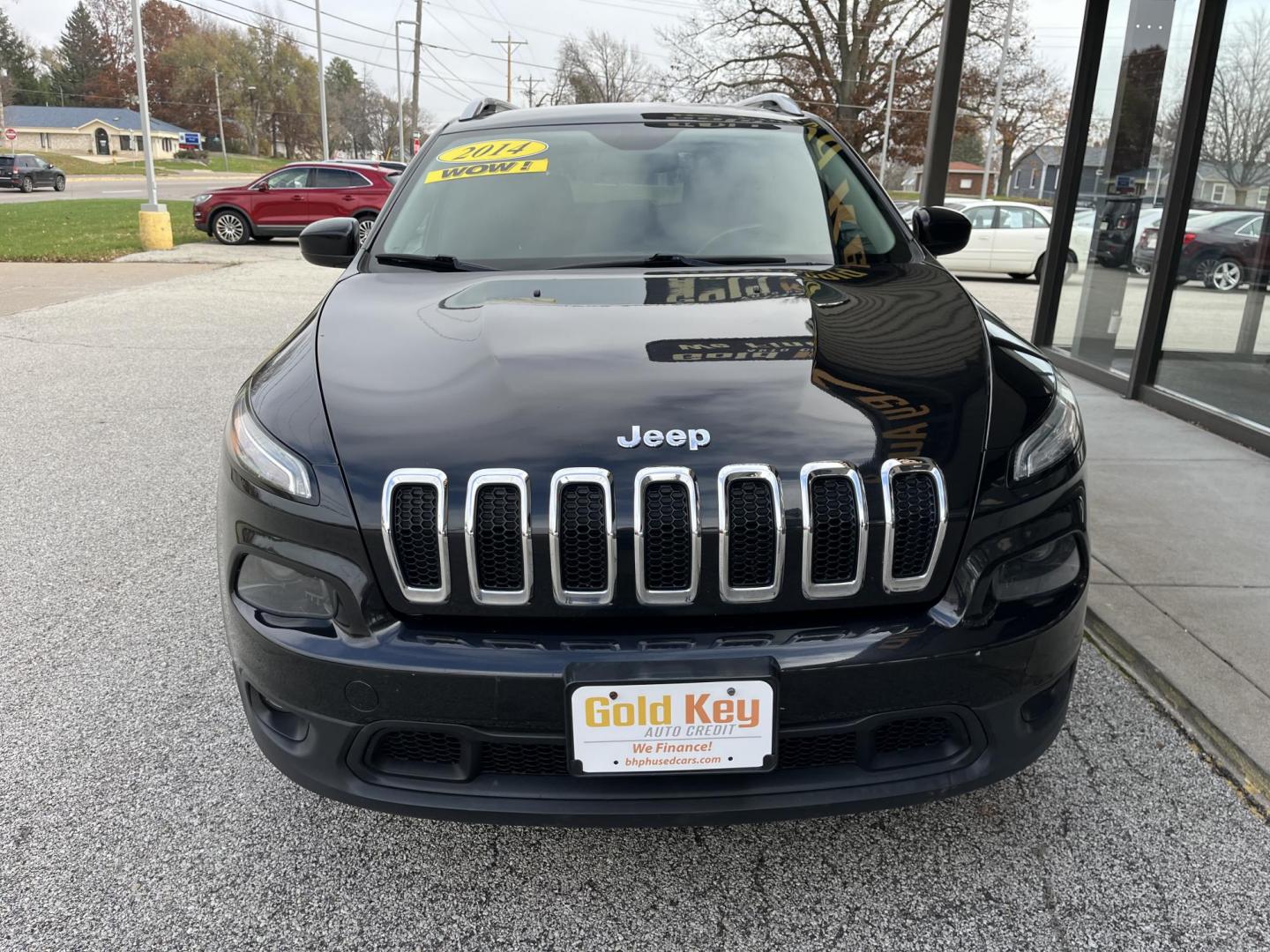 2014 Black Jeep Cherokee Latitude FWD (1C4PJLCB1EW) with an 2.4L L4 DOHC 16V engine, 9-Speed Automatic transmission, located at 1633 W Kimberly, Davenport, IA, 52806, (563) 323-5341, 41.559456, -90.598732 - Photo#1