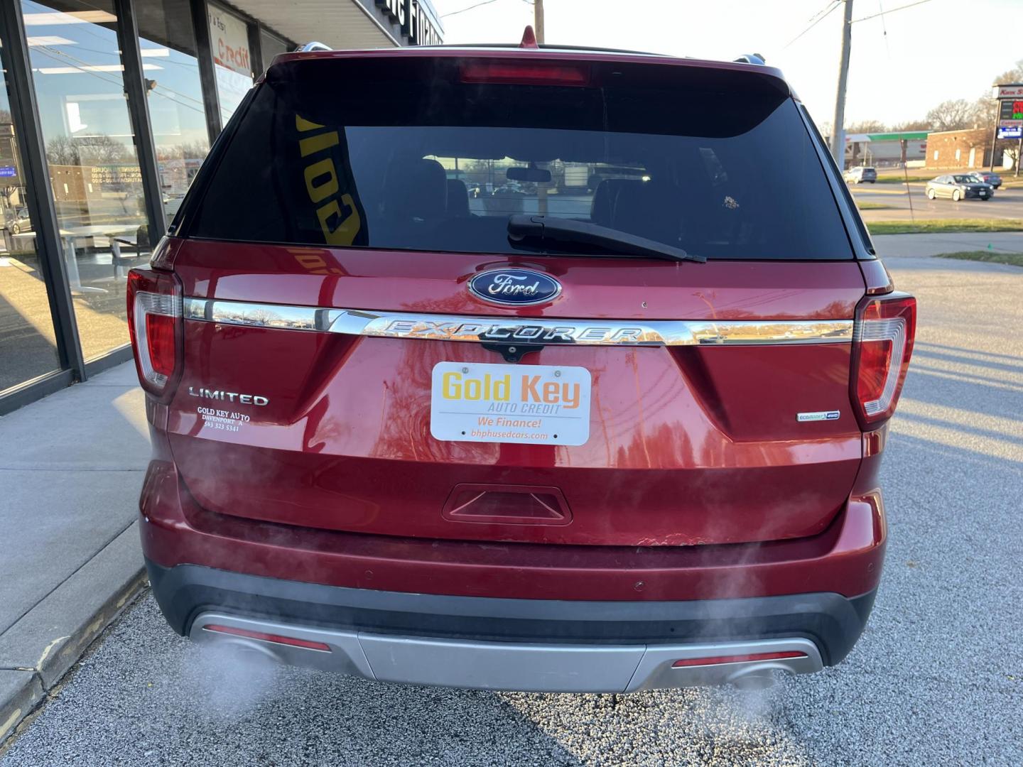 2016 Ruby Red Metallic Tinted Clearcoat Ford Explorer Limited 4WD (1FM5K8FH1GG) with an 2.3L L4 DOHC 16V engine, 6-Speed Automatic transmission, located at 1633 W Kimberly, Davenport, IA, 52806, (563) 323-5341, 41.559456, -90.598732 - Photo#4