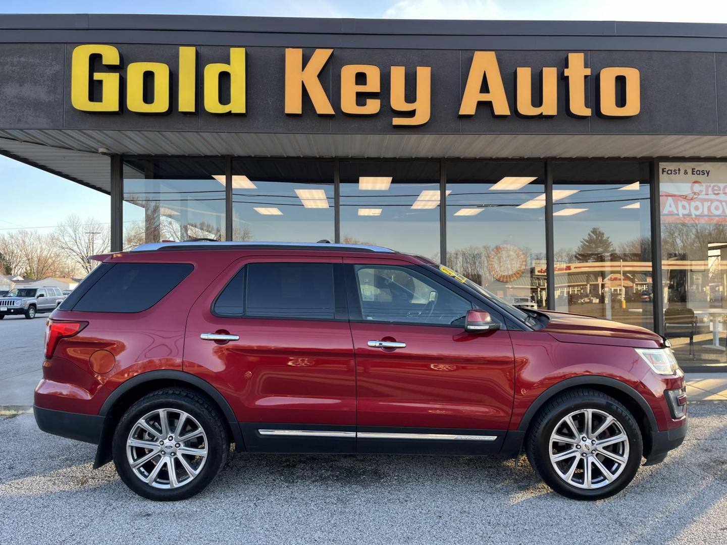 2016 Ruby Red Metallic Tinted Clearcoat Ford Explorer Limited 4WD (1FM5K8FH1GG) with an 2.3L L4 DOHC 16V engine, 6-Speed Automatic transmission, located at 1633 W Kimberly, Davenport, IA, 52806, (563) 323-5341, 41.559456, -90.598732 - Photo#0