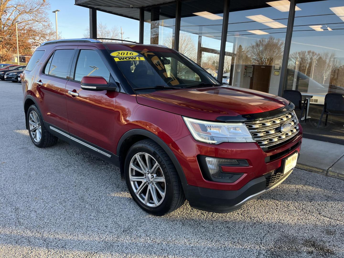 2016 Ruby Red Metallic Tinted Clearcoat Ford Explorer Limited 4WD (1FM5K8FH1GG) with an 2.3L L4 DOHC 16V engine, 6-Speed Automatic transmission, located at 1633 W Kimberly, Davenport, IA, 52806, (563) 323-5341, 41.559456, -90.598732 - Photo#2