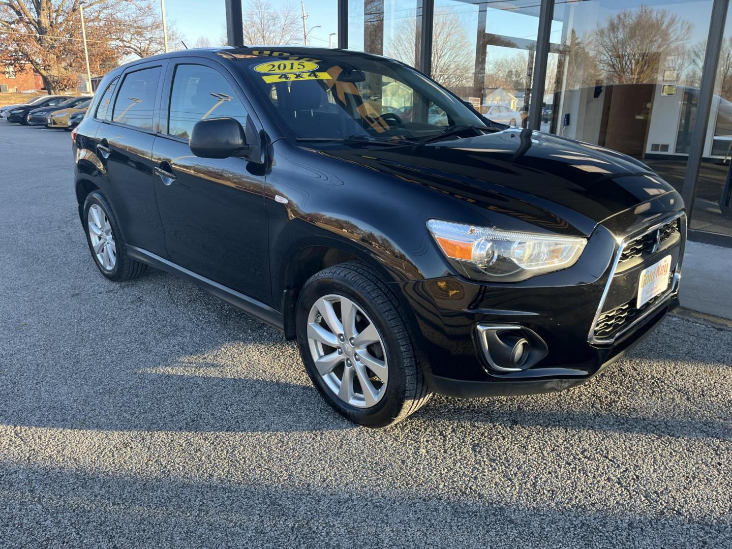 2015 Black Mitsubishi Outlander Sport ES AWC (4A4AR3AU3FE) with an 2.0L L4 DOHC 16V engine, Continuously Variable Transmission transmission, located at 1633 W Kimberly, Davenport, IA, 52806, (563) 323-5341, 41.559456, -90.598732 - Photo#2