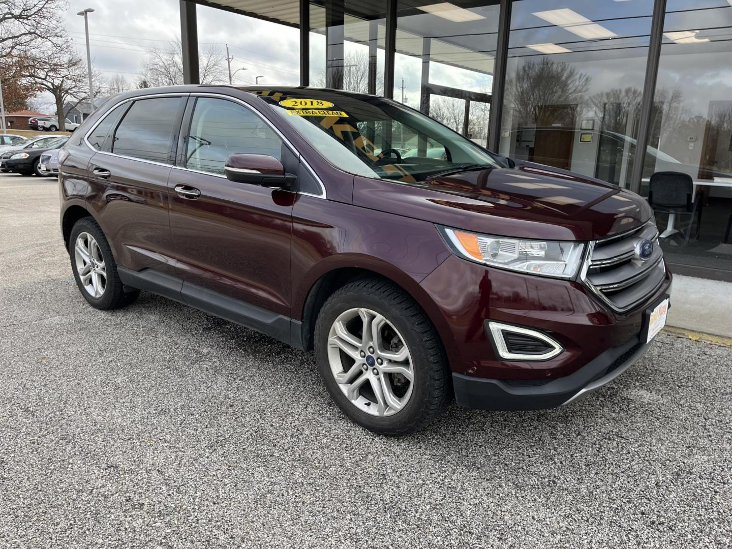 2018 Red Ford Edge Utility (2FMPK3K91JB) with an 2.0L I4 Turbo engine, Auto transmission, located at 1633 W Kimberly, Davenport, IA, 52806, (563) 323-5341, 41.559456, -90.598732 - Photo#2