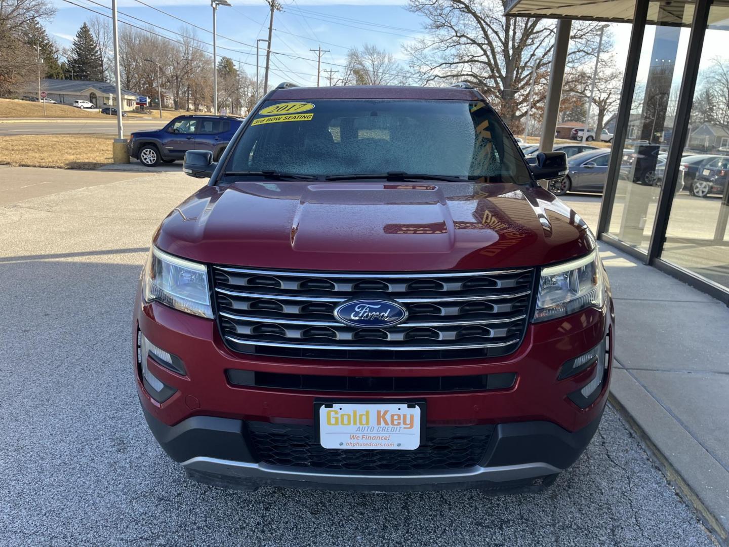 2017 Ruby Red Metallic Tinted Clearcoat Ford Explorer XLT (1FM5K8D82HG) with an 3.5L V-6 DOHC engine, located at 1633 W Kimberly, Davenport, IA, 52806, (563) 323-5341, 41.559456, -90.598732 - Photo#1