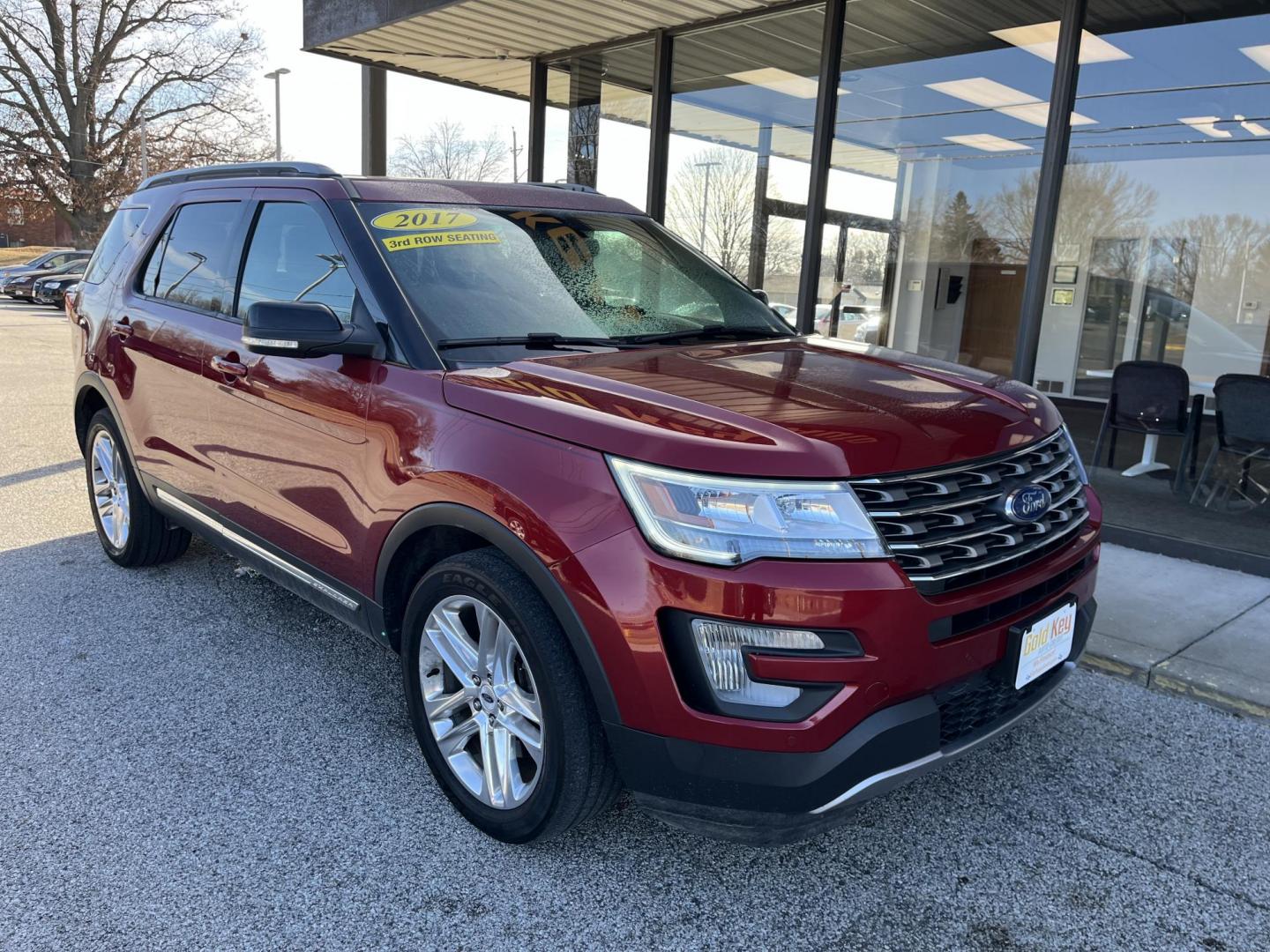 2017 Ruby Red Metallic Tinted Clearcoat Ford Explorer XLT (1FM5K8D82HG) with an 3.5L V-6 DOHC engine, located at 1633 W Kimberly, Davenport, IA, 52806, (563) 323-5341, 41.559456, -90.598732 - Photo#2