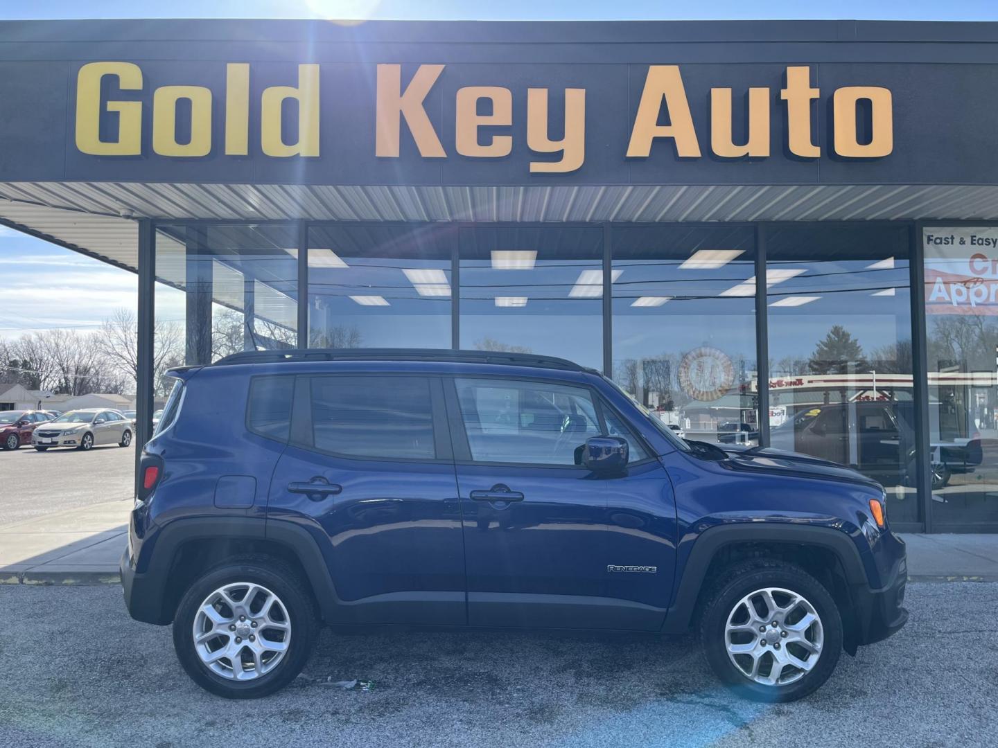 2016 Jetset Blue Jeep Renegade Latitude (ZACCJBBT0GP) with an MultiAir 1.4L I-4 variable valve control engine, located at 1633 W Kimberly, Davenport, IA, 52806, (563) 323-5341, 41.559456, -90.598732 - Photo#0